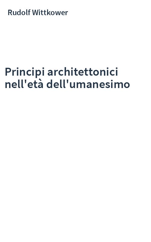 Principi architettonici nell'età dell'umanesimo