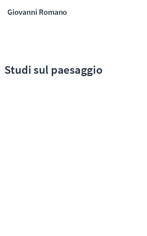 Studi sul paesaggio