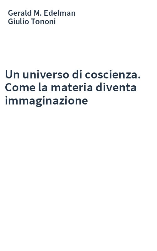 Un universo di coscienza. Come la materia diventa immaginazione