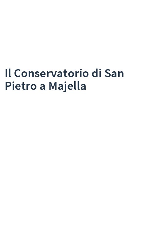 Il Conservatorio di San Pietro a Majella