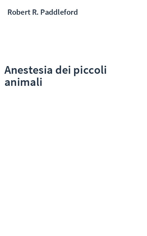 Anestesia dei piccoli animali