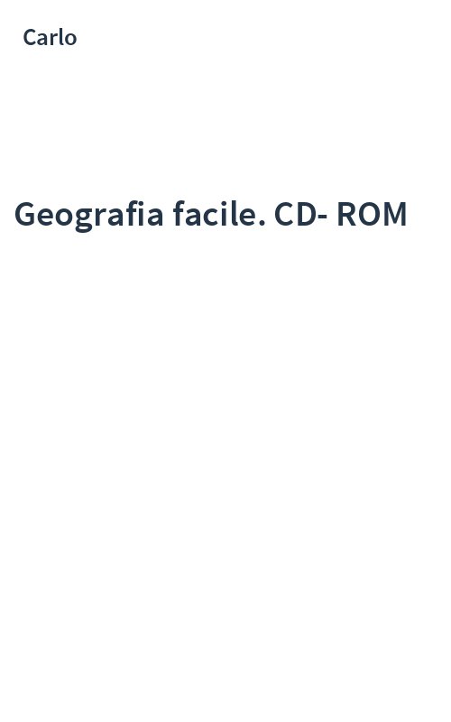 Geografia facile. CD-ROM