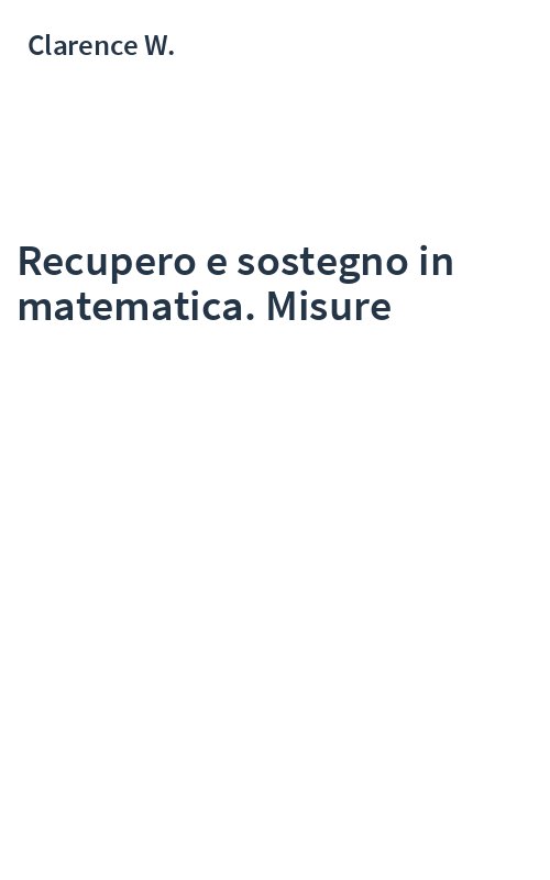 Recupero e sostegno in matematica. Misure