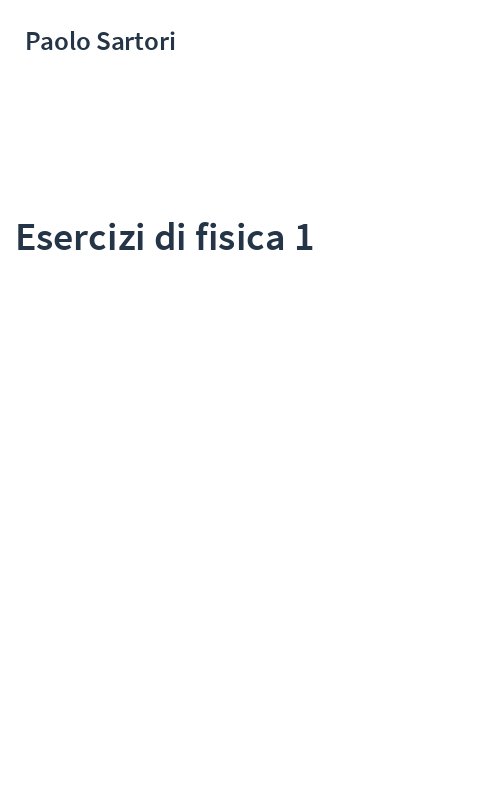 Esercizi di fisica 1