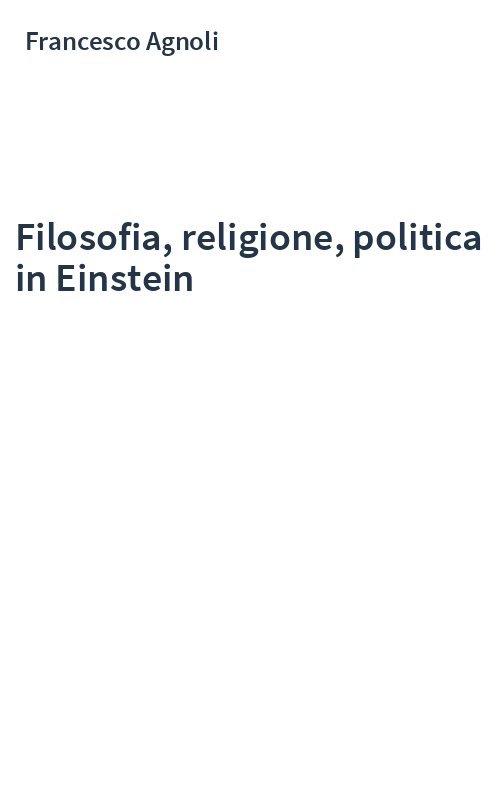 Filosofia, religione, politica in Einstein