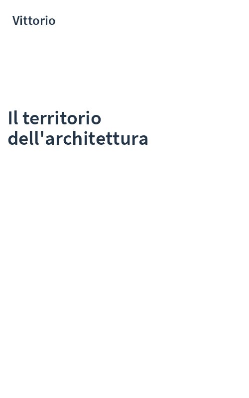 Il territorio dell'architettura