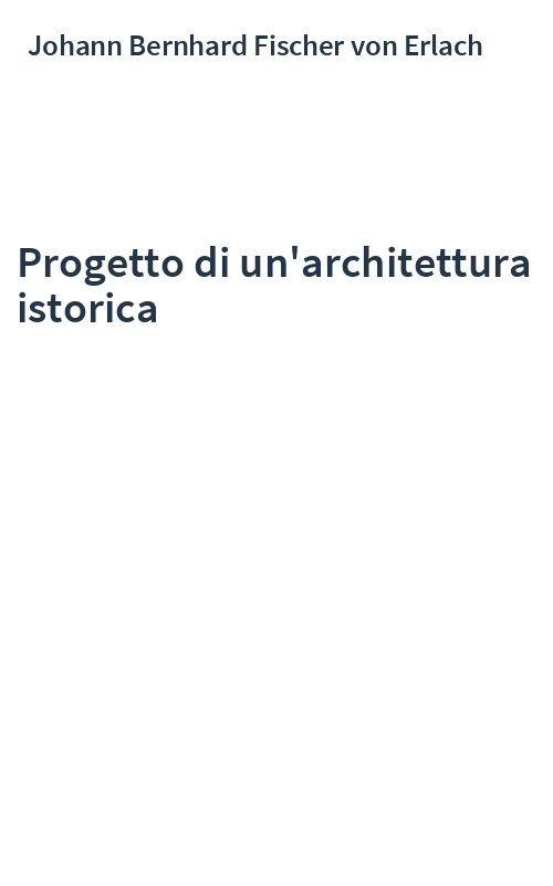 Progetto di un'architettura istorica