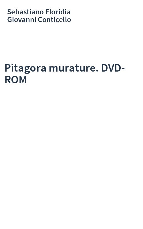 Pitagora murature. DVD-ROM