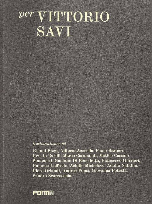 Per Vittorio Savi