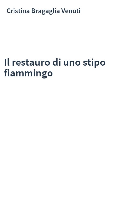 Il restauro di uno stipo fiammingo