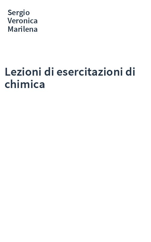 Lezioni di esercitazioni di chimica