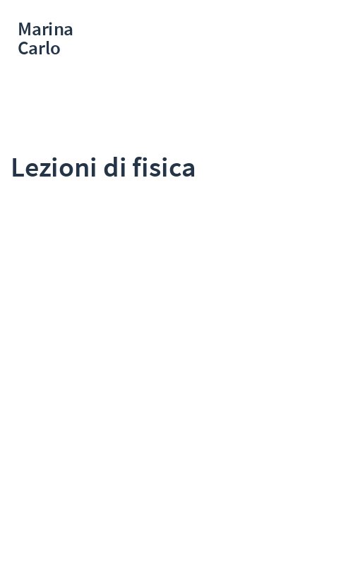 Lezioni di fisica