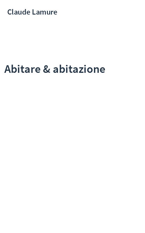 Abitare & abitazione