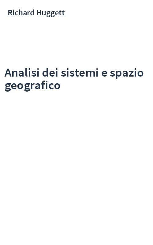 Analisi dei sistemi e spazio geografico