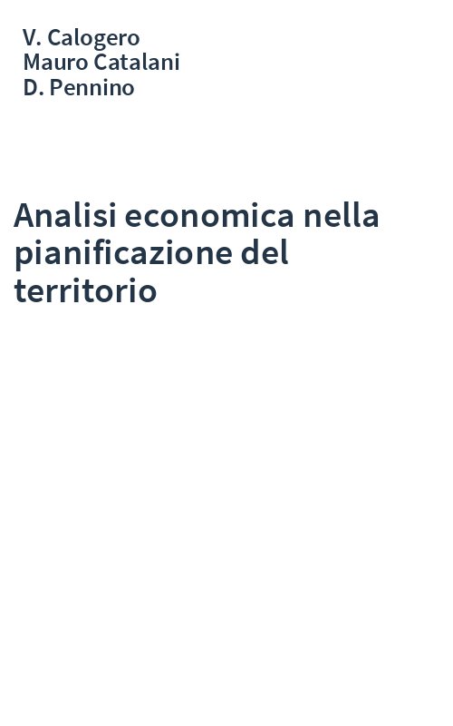 Analisi economica nella pianificazione del territorio