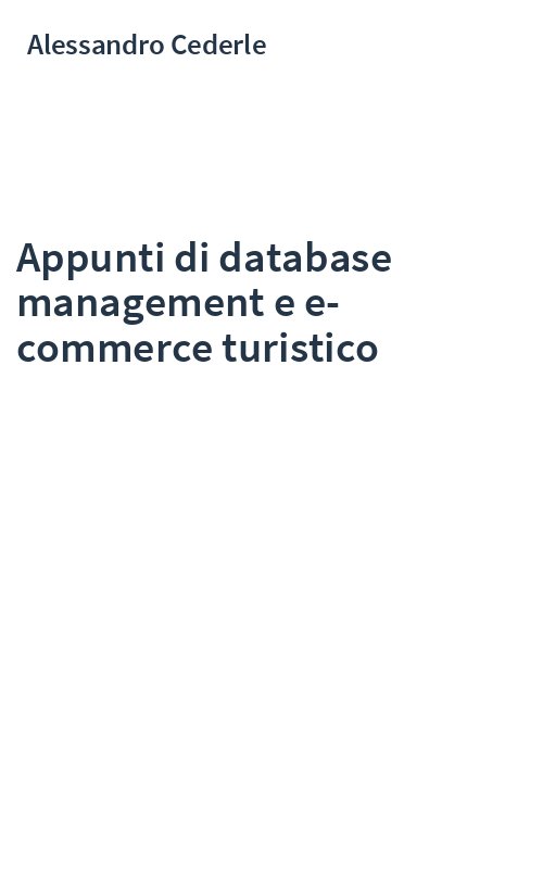 Appunti di database management e e-commerce turistico