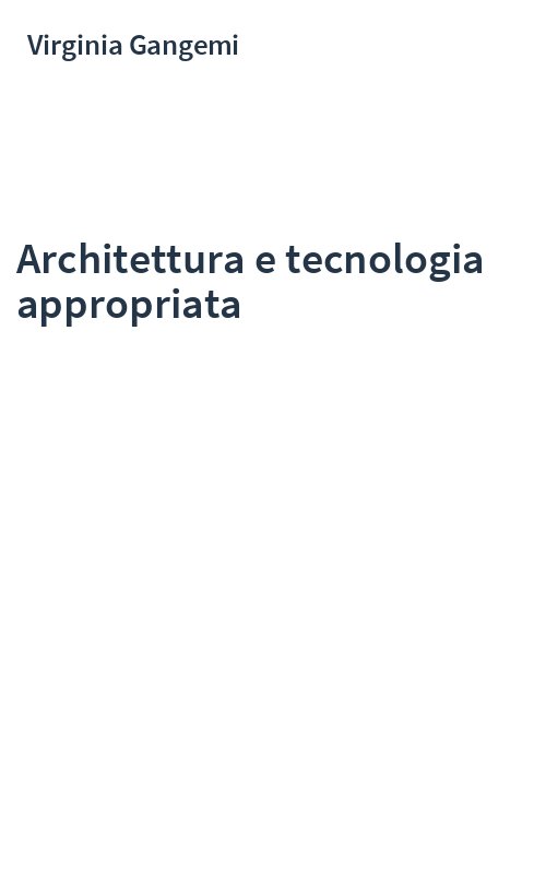 Architettura e tecnologia appropriata