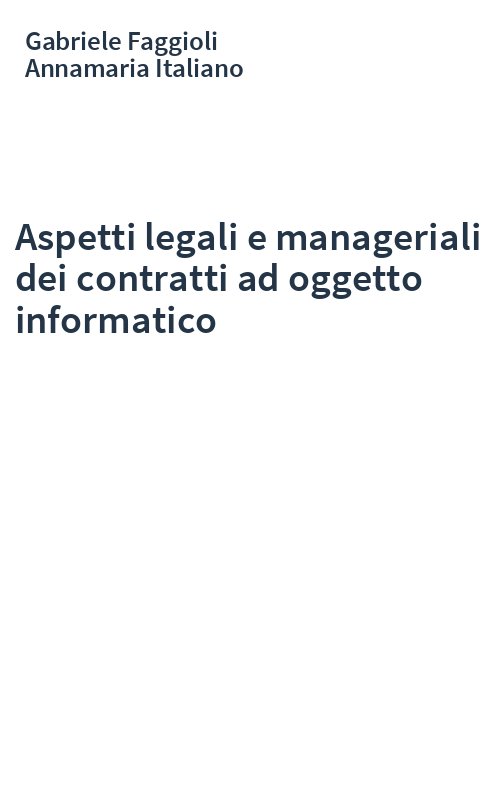 Aspetti legali e manageriali dei contratti ad oggetto informatico