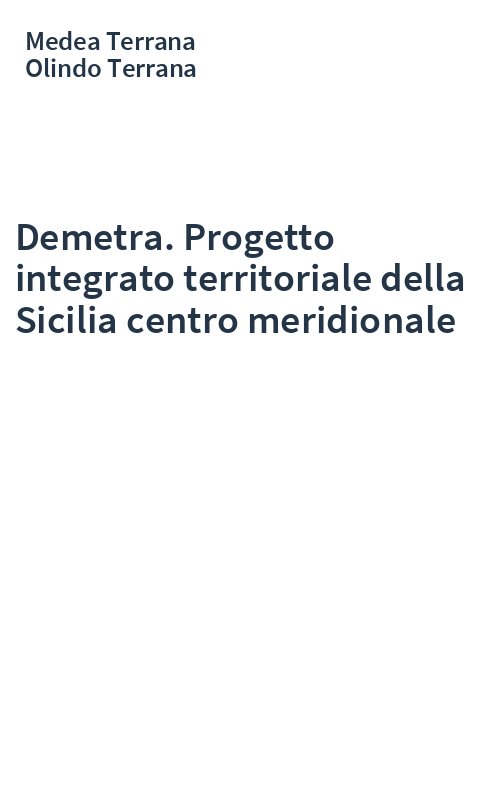 Demetra. Progetto integrato territoriale della Sicilia centro meridionale
