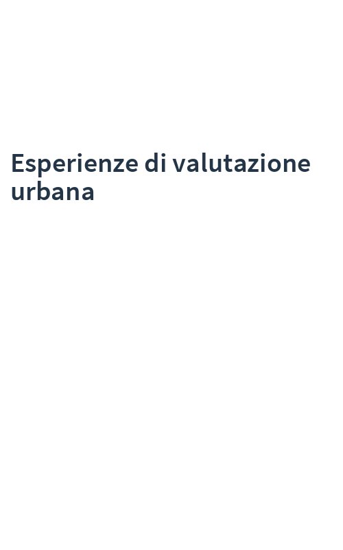 Esperienze di valutazione urbana