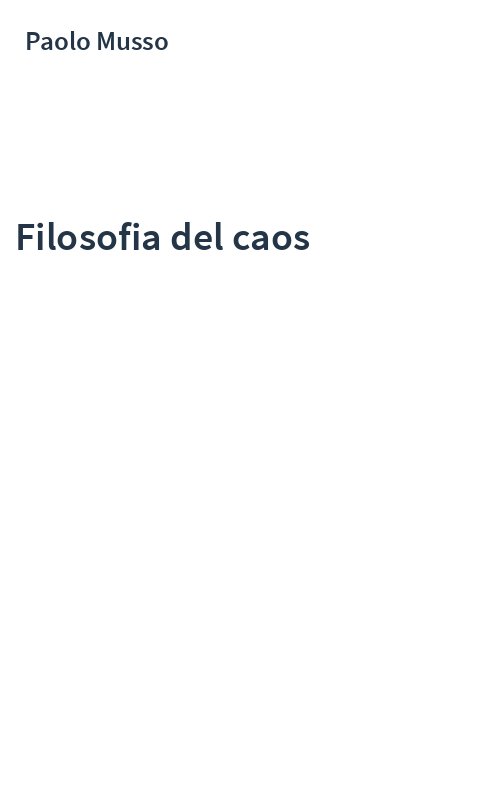 Filosofia del caos