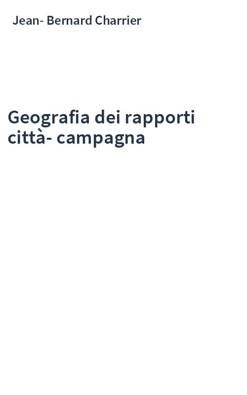 Geografia dei rapporti città-campagna