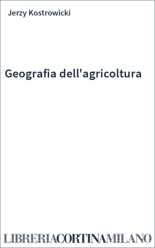 Geografia dell'agricoltura