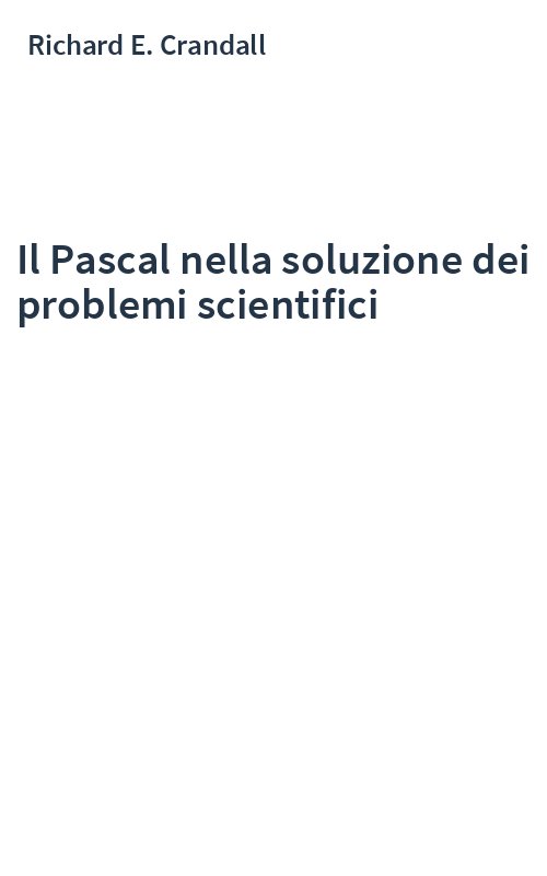 Il Pascal nella soluzione dei problemi scientifici