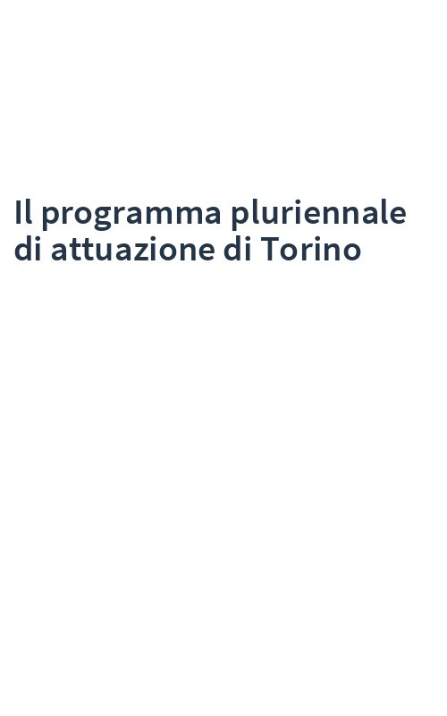 Il programma pluriennale di attuazione di Torino