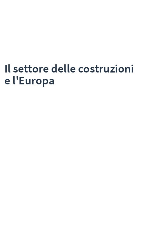 Il settore delle costruzioni e l'Europa