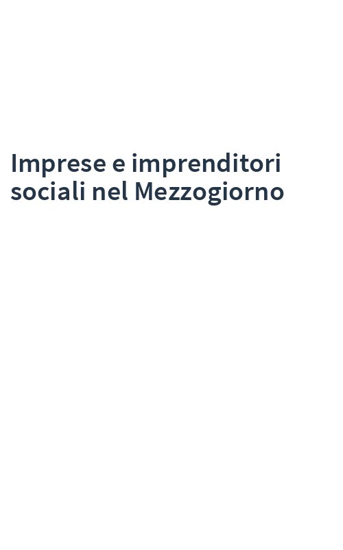 Imprese e imprenditori sociali nel Mezzogiorno