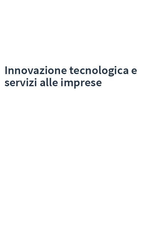 Innovazione tecnologica e servizi alle imprese