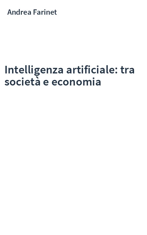 Intelligenza artificiale: tra società e economia