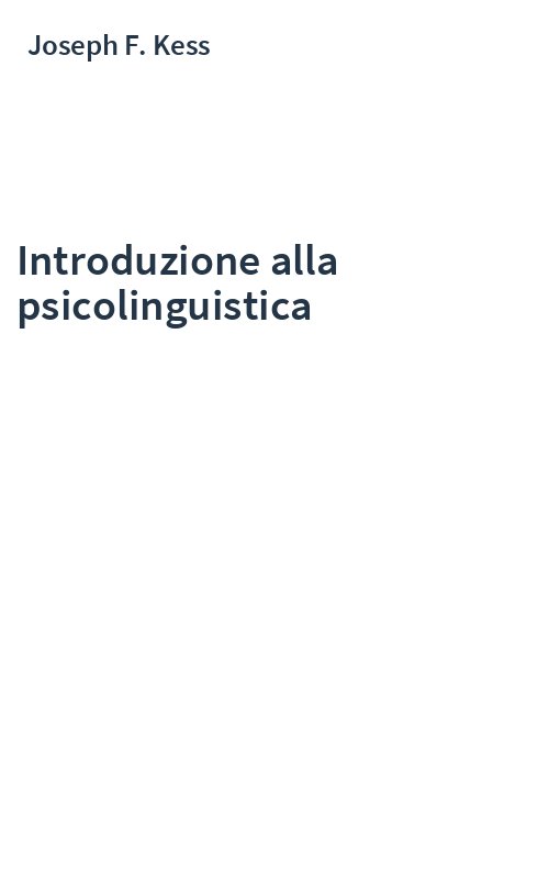 Introduzione alla psicolinguistica