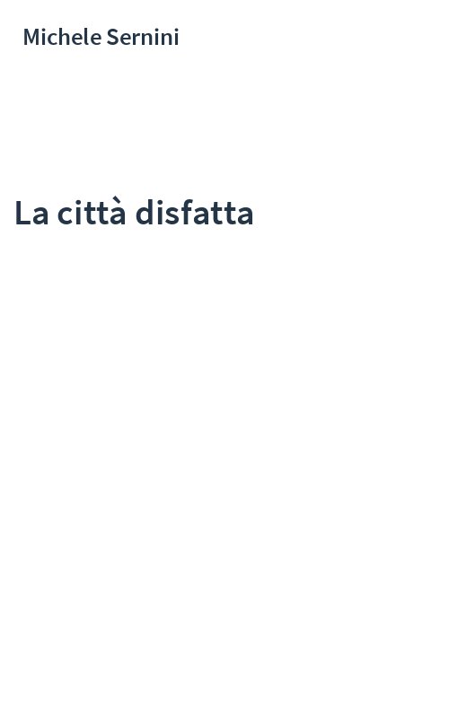 La città disfatta