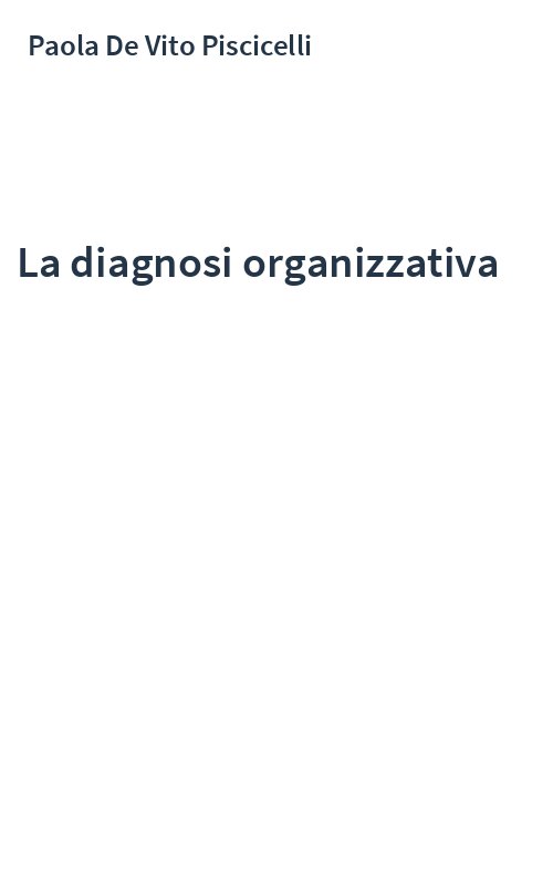 La diagnosi organizzativa