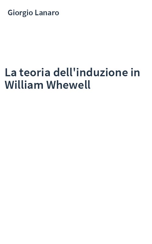 La teoria dell'induzione in William Whewell
