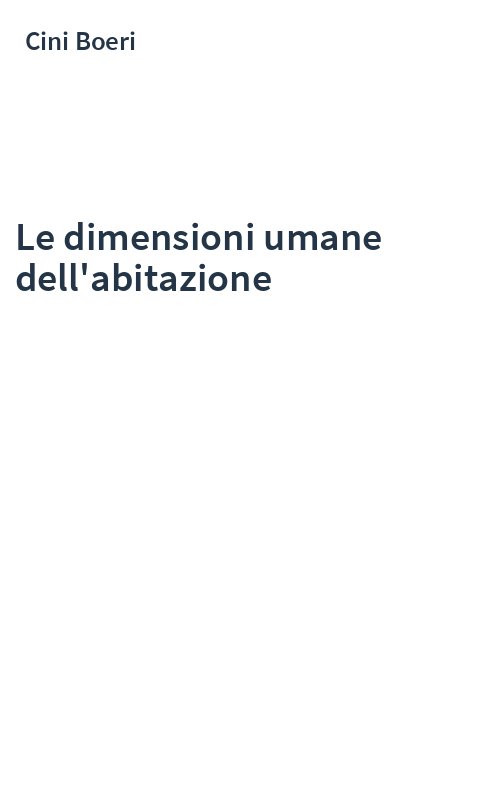 Le dimensioni umane dell'abitazione