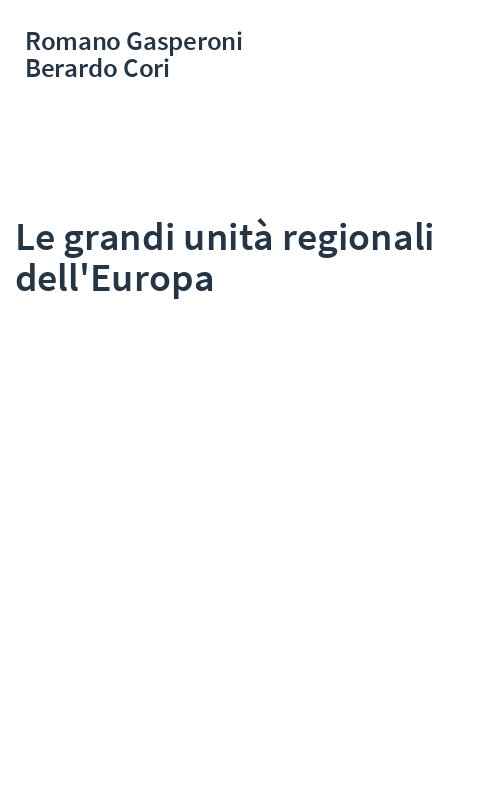 Le grandi unità regionali dell'Europa