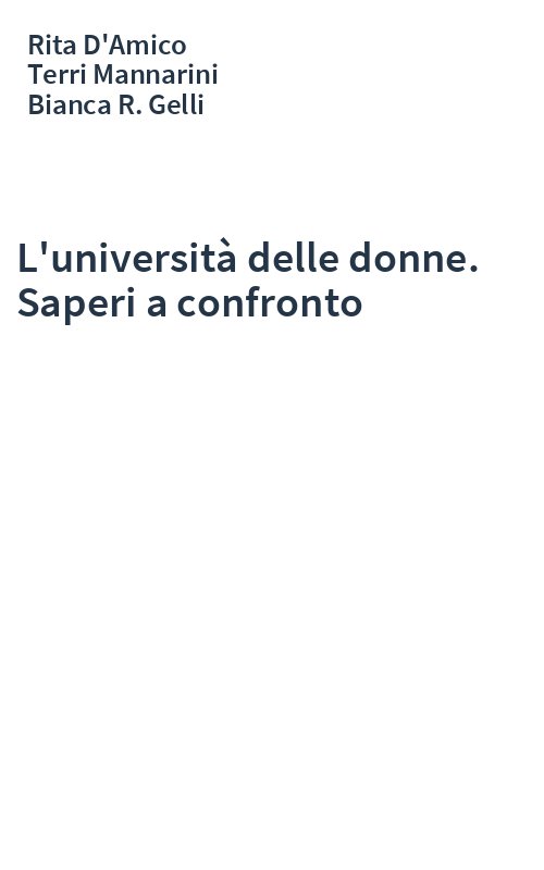 L'università delle donne. Saperi a confronto