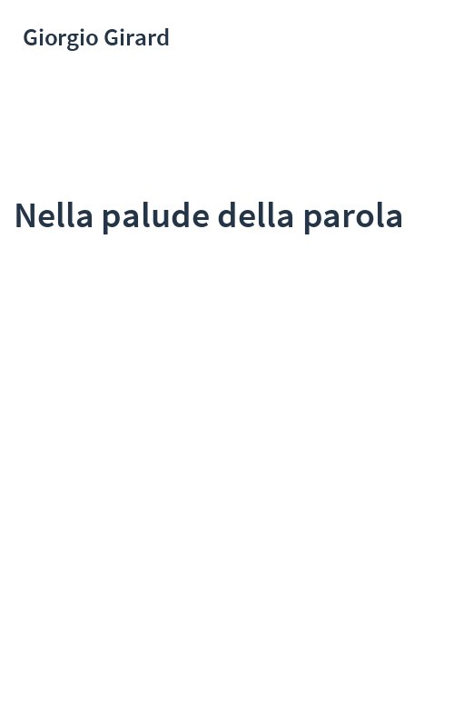 Nella palude della parola