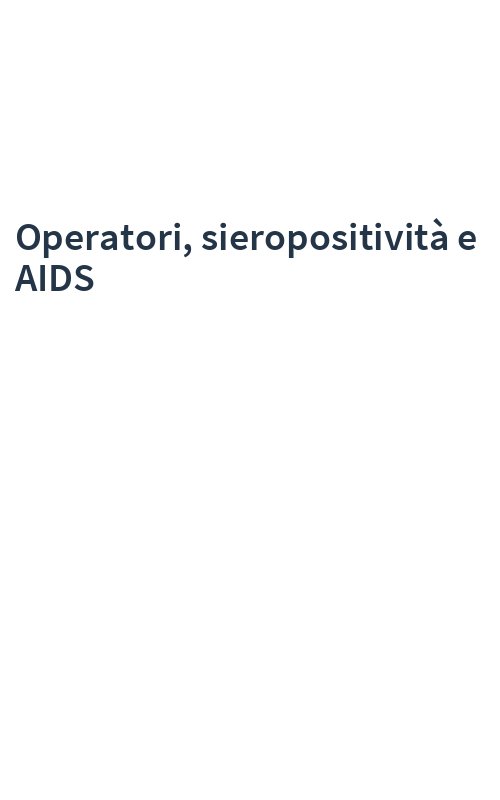 Operatori, sieropositività e AIDS