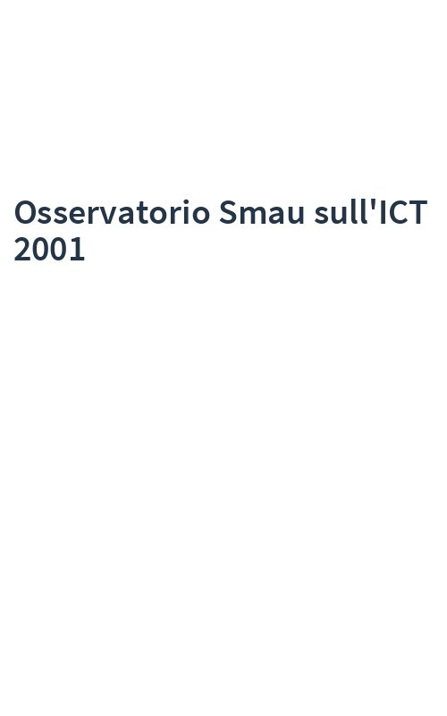 Osservatorio Smau sull'ICT 2001