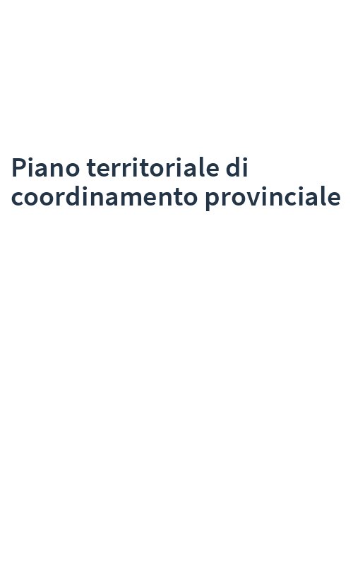Piano territoriale di coordinamento provinciale