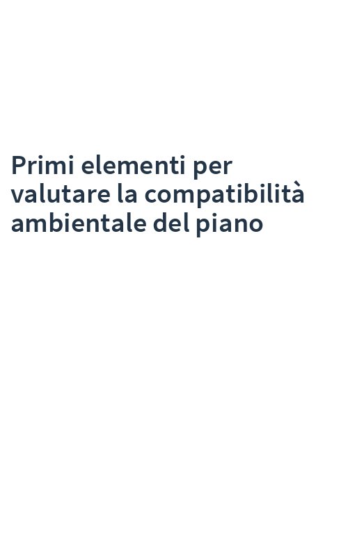 Primi elementi per valutare la compatibilità ambientale del piano