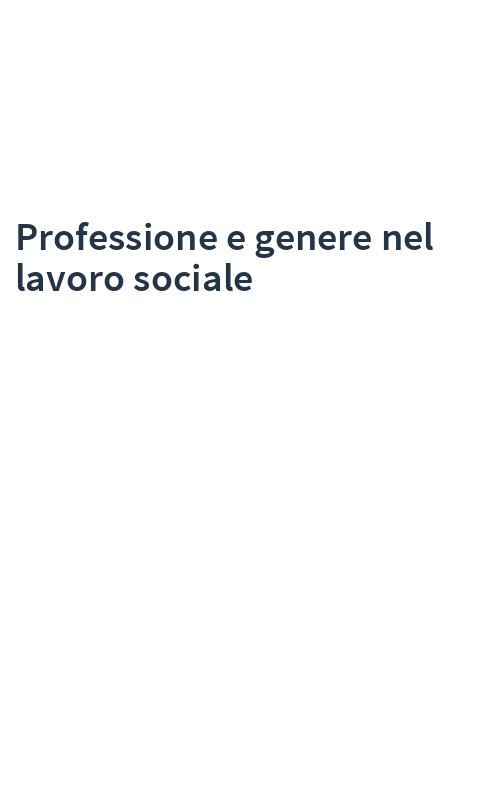 Professione e genere nel lavoro sociale