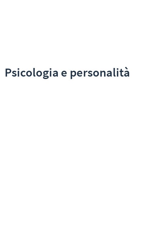 Psicologia e personalità