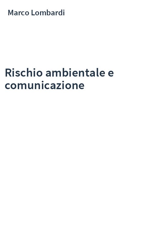Rischio ambientale e comunicazione