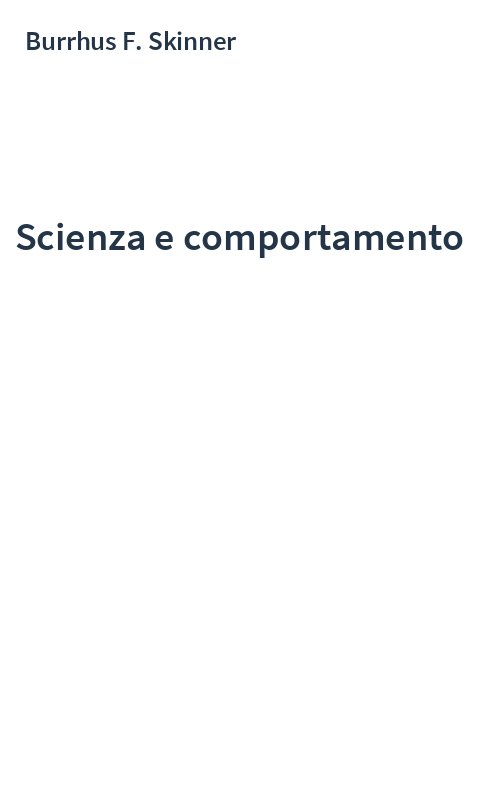 Scienza e comportamento