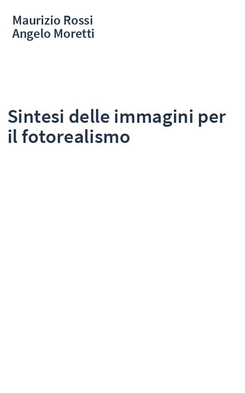 Sintesi delle immagini per il fotorealismo